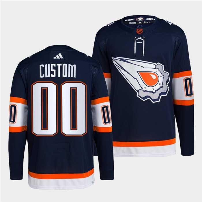 Men's Edmonton Oilers Custom Navy 2022-23 Reverse Retro Stitched Jersey,We sell and wholesale Men's Edmonton Oilers Custom Navy 2022-23 Reverse Retro Stitched Jersey on line form chian!